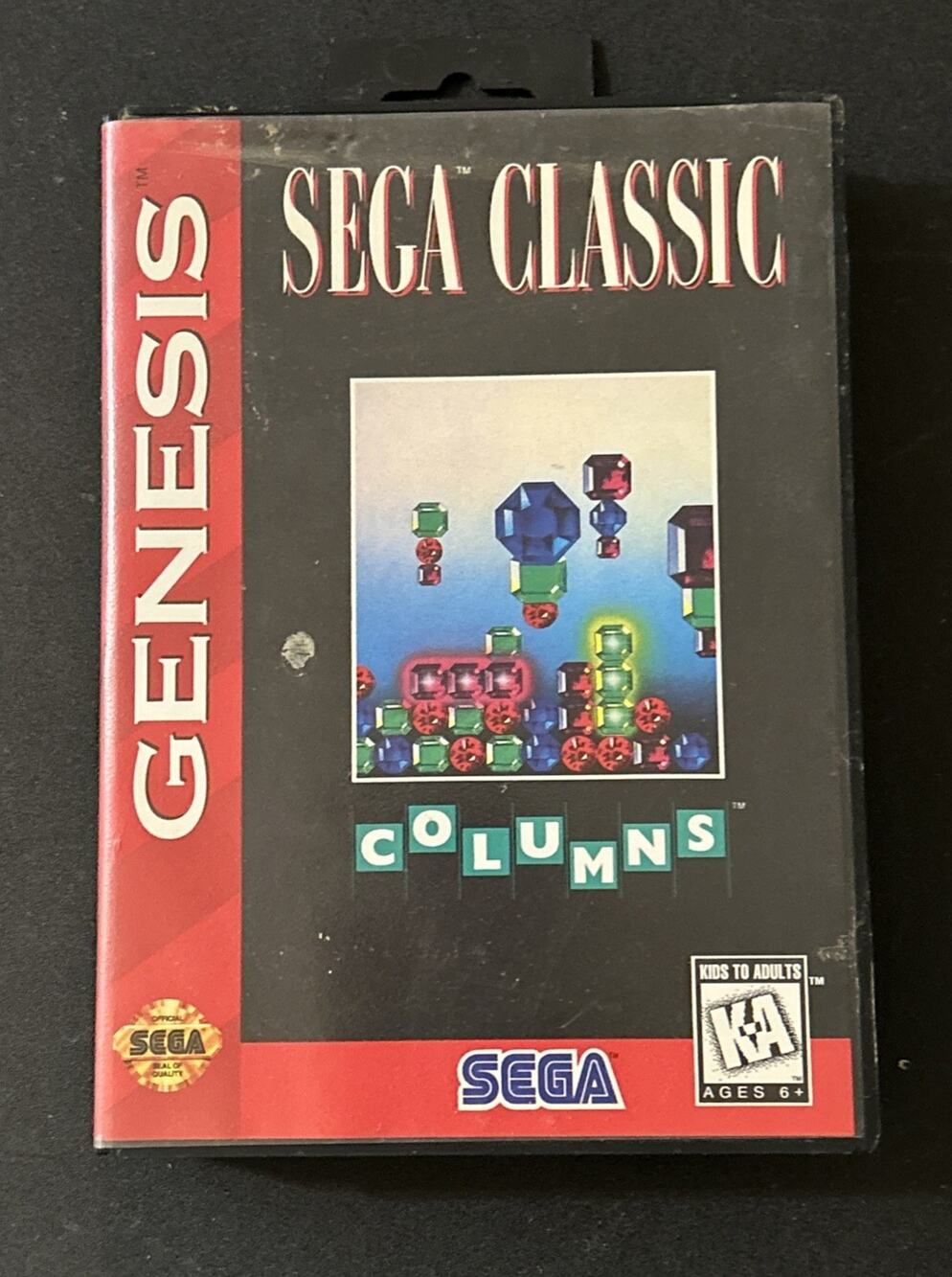 Columns SEGA Genesis 1995 Authentic CASE & MANUAL ONLY